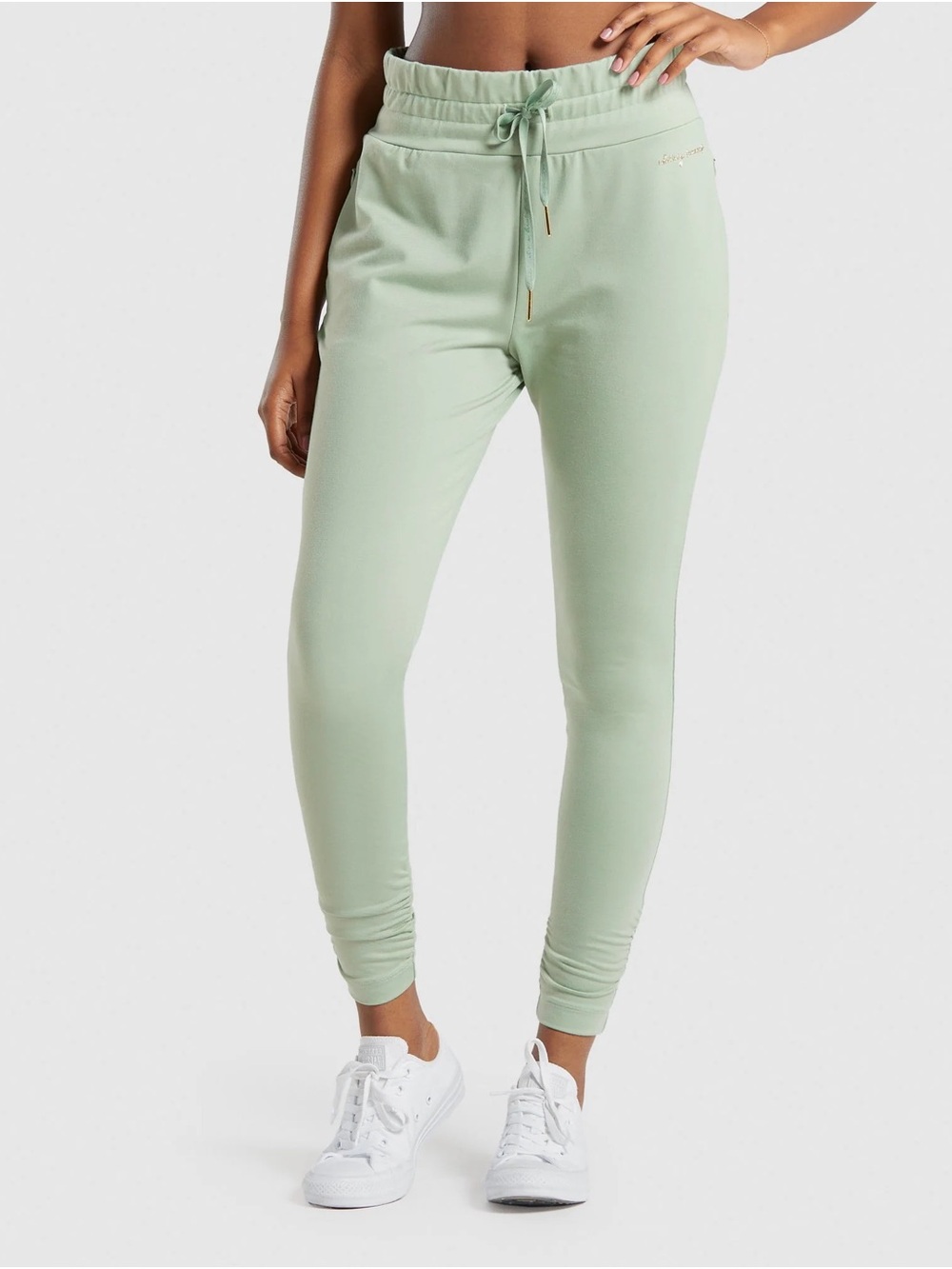 Gymshark Whitney Simmons Fitted Drawstring Joggers Moss Green Size Medium